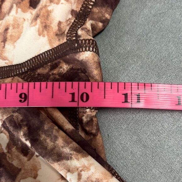 Calvin Klein Performance 7/8 Leggings Brown Tan Tie Dye High Waist XS NWT $78 - Picture 9 of 10